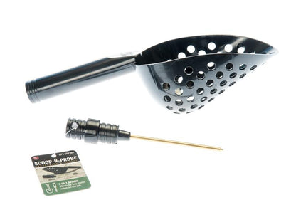 14-Inch Sand Scoop with Hole &amp; Brass Probe For Gold Panning and Metal Detecting- 2 Color Options